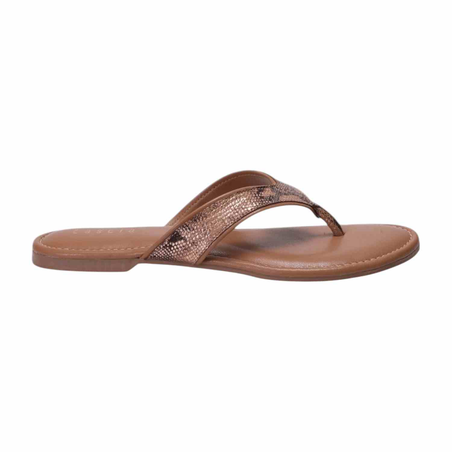 Women Tan Flat Thongs