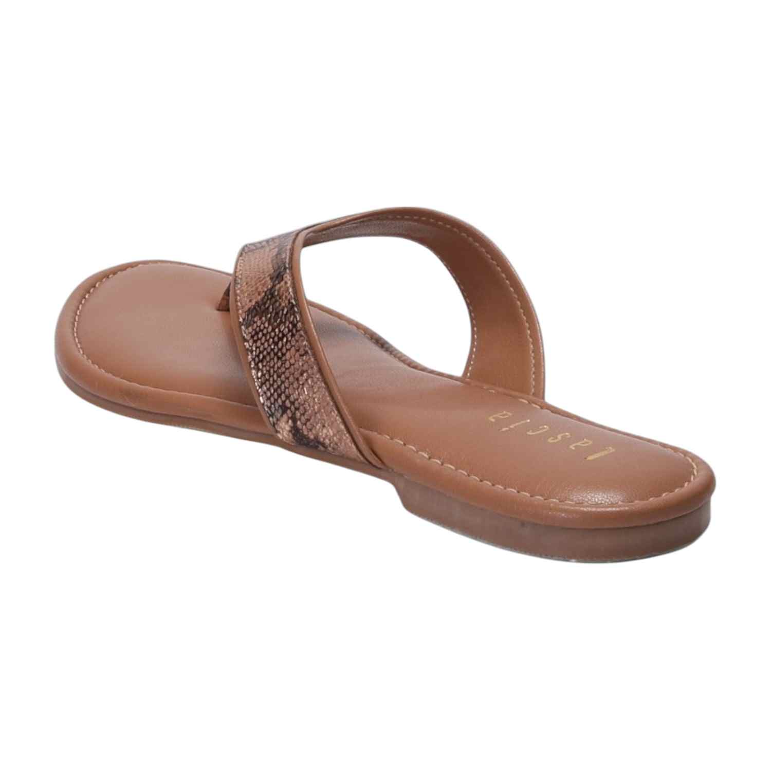 Women Tan Flat Thongs