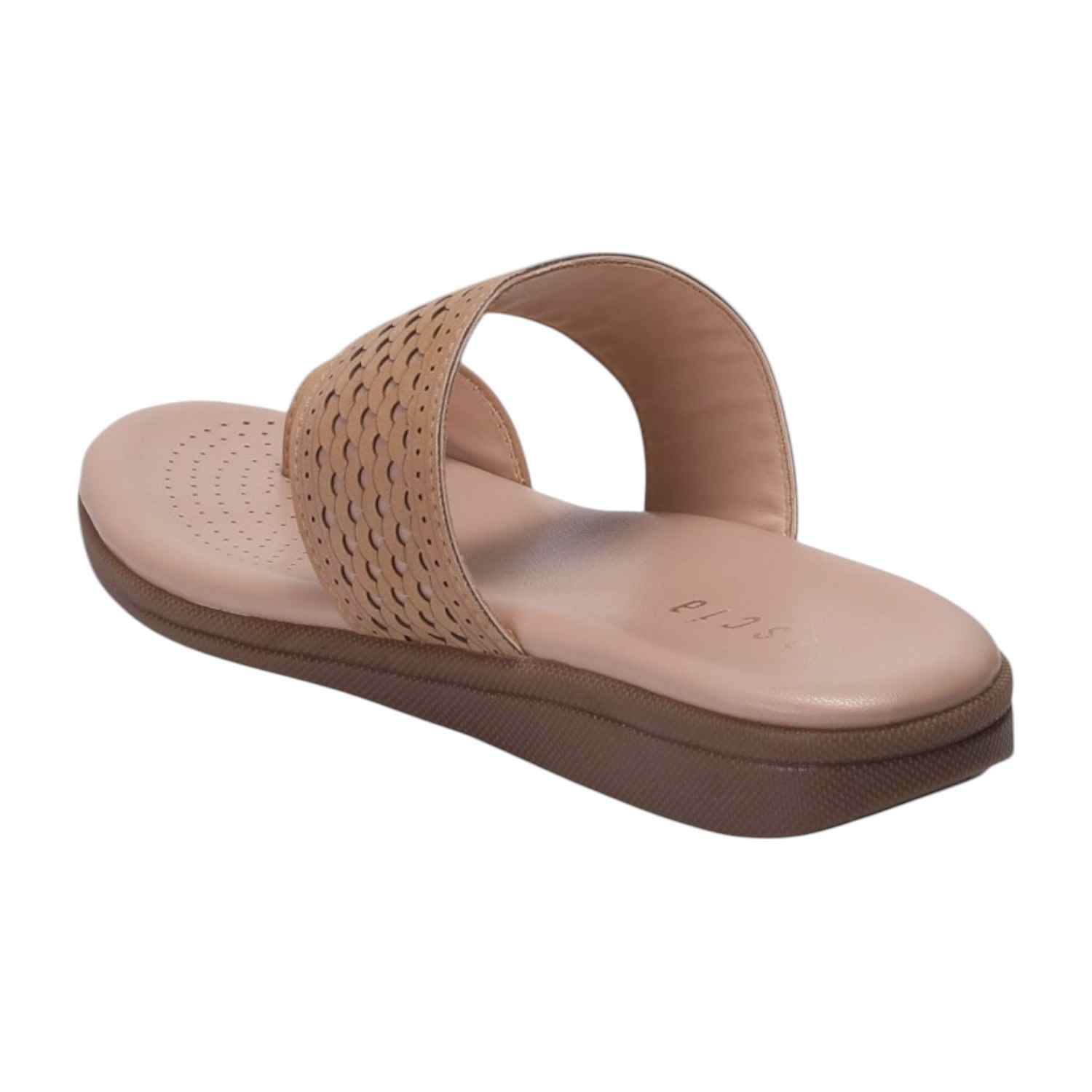 Women Beige One Toe Casual Flat