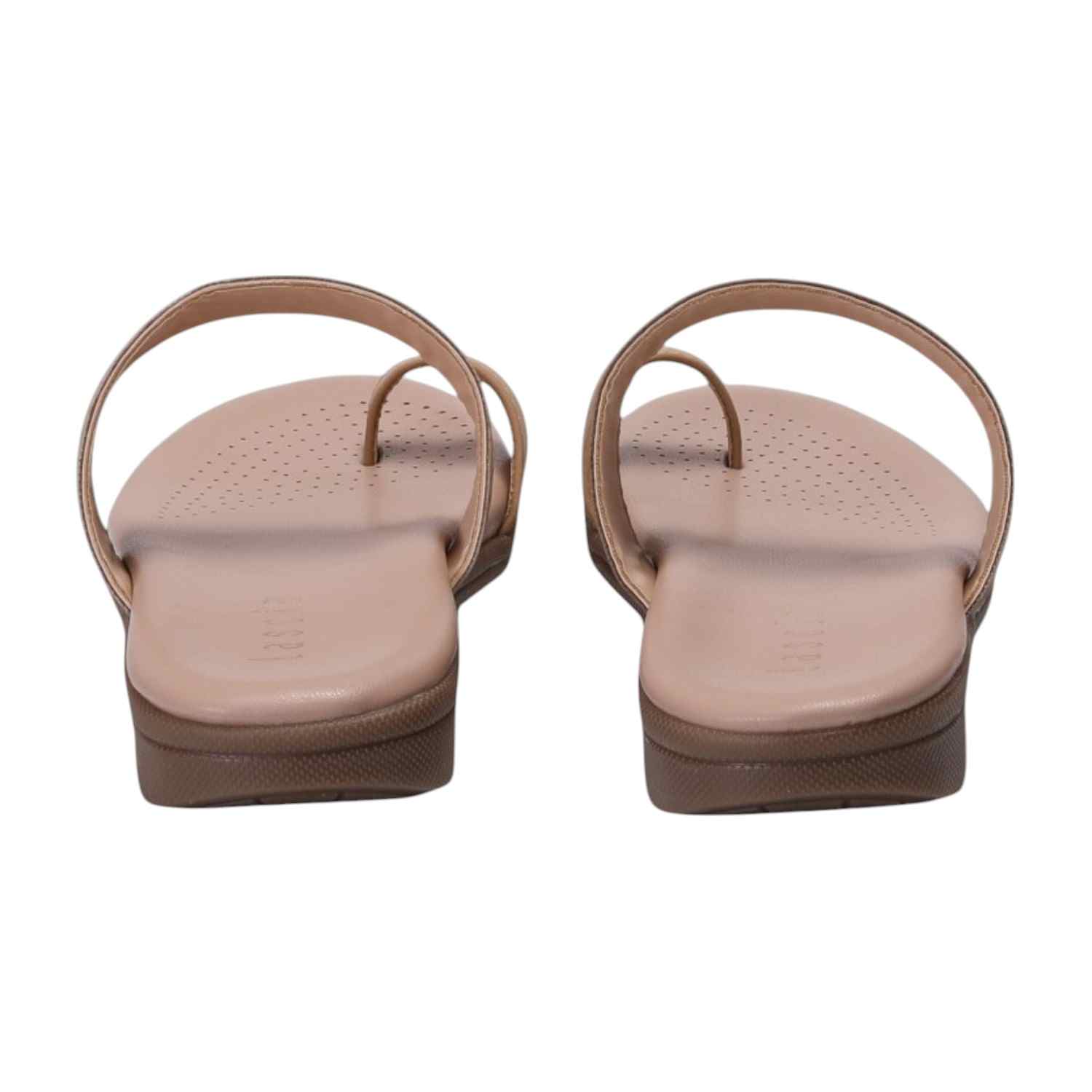 Women Beige One Toe Casual Flat
