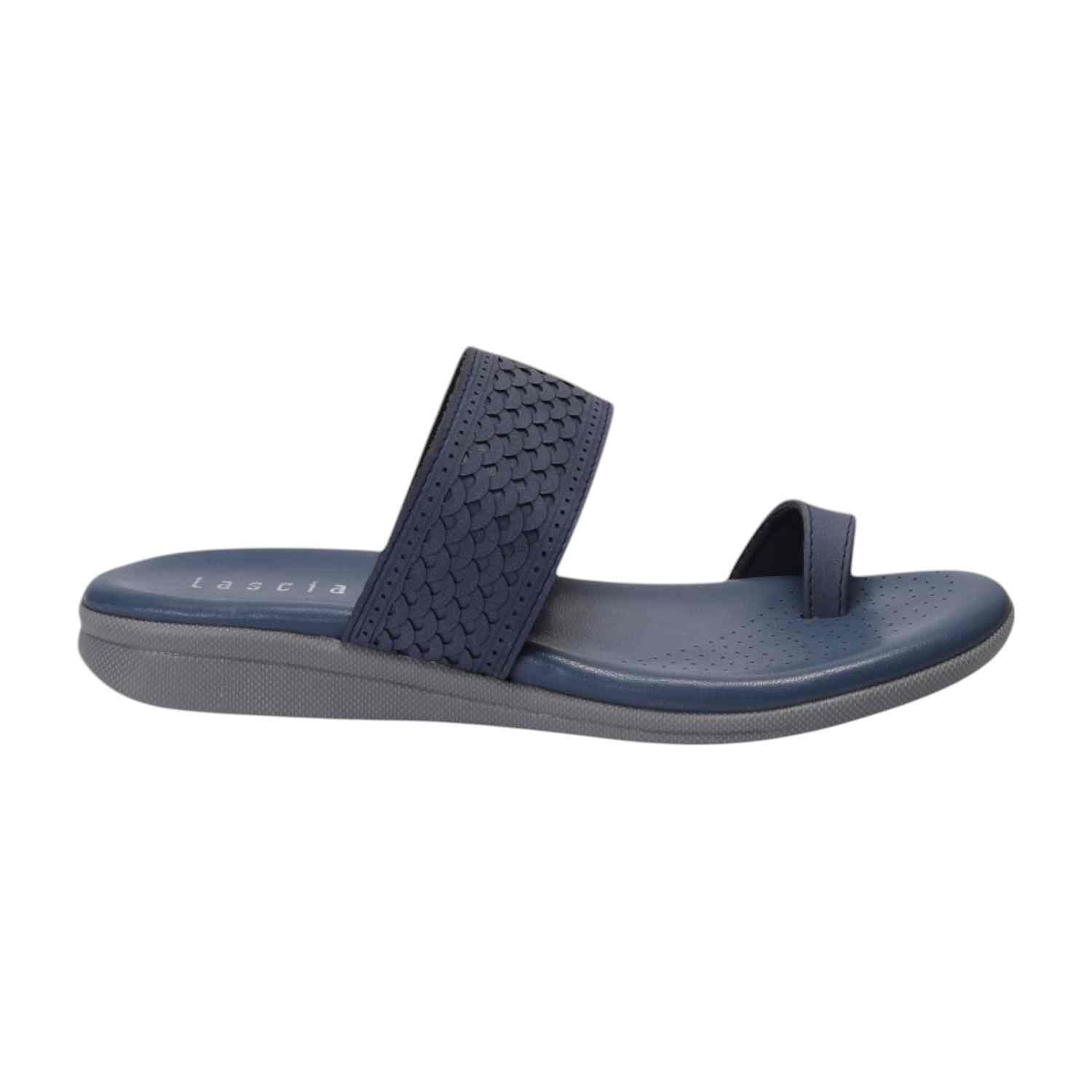 Women Navy One Toe Casual Flat