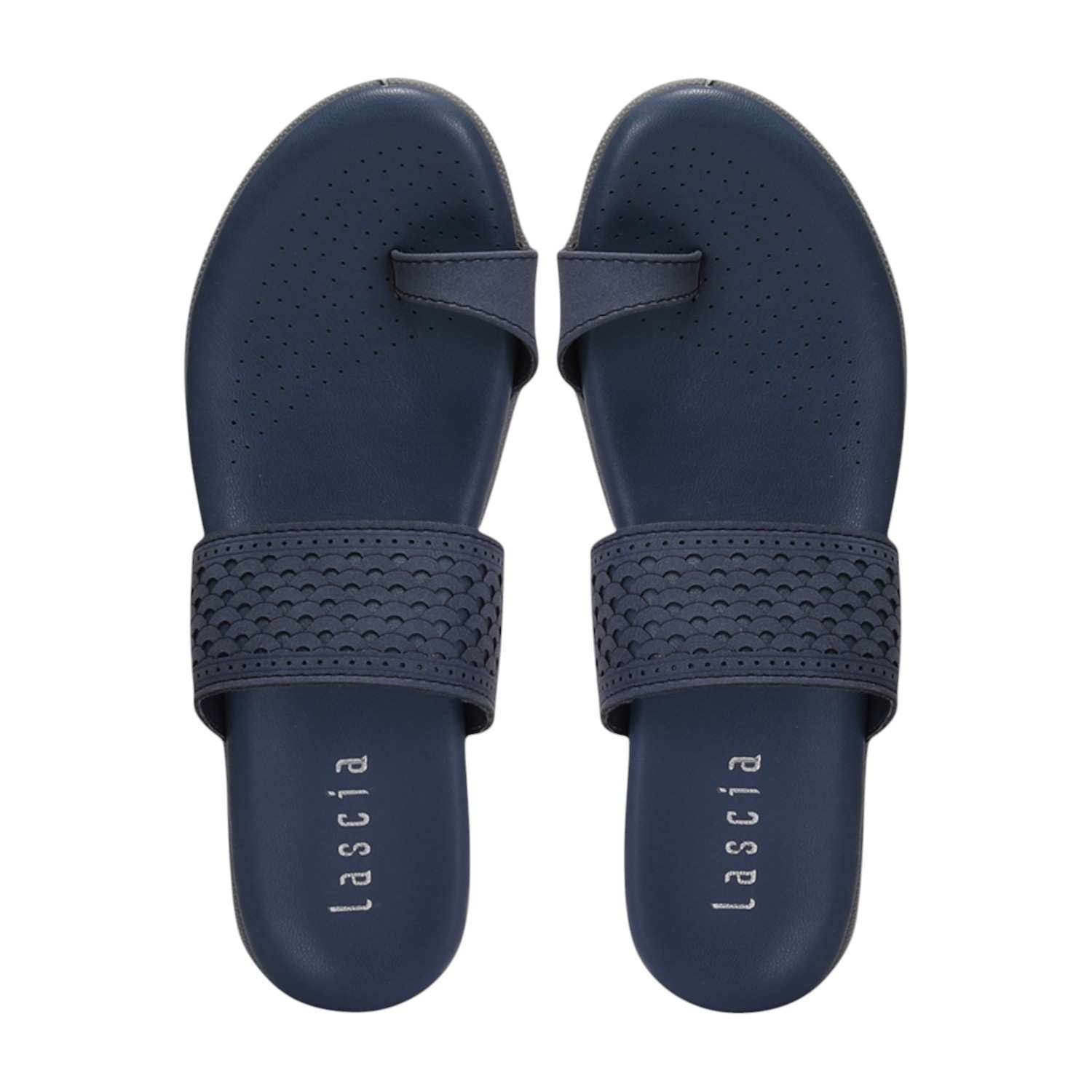 Women Navy One Toe Casual Flat