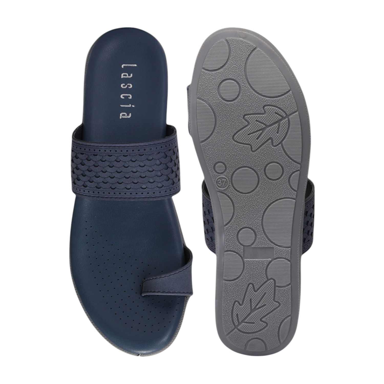 Women Navy One Toe Casual Flat