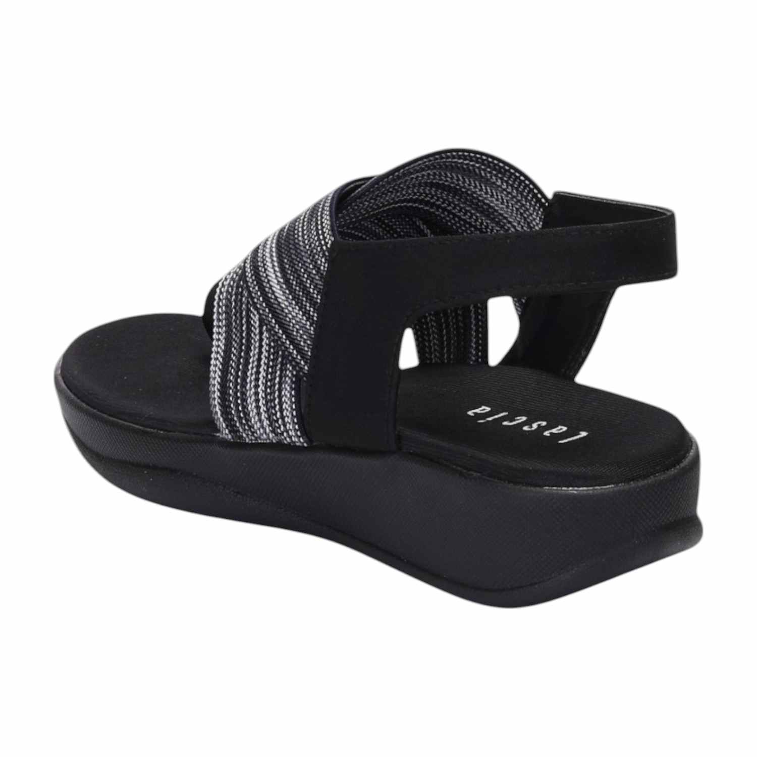 Women Black Casual Flat Sandals