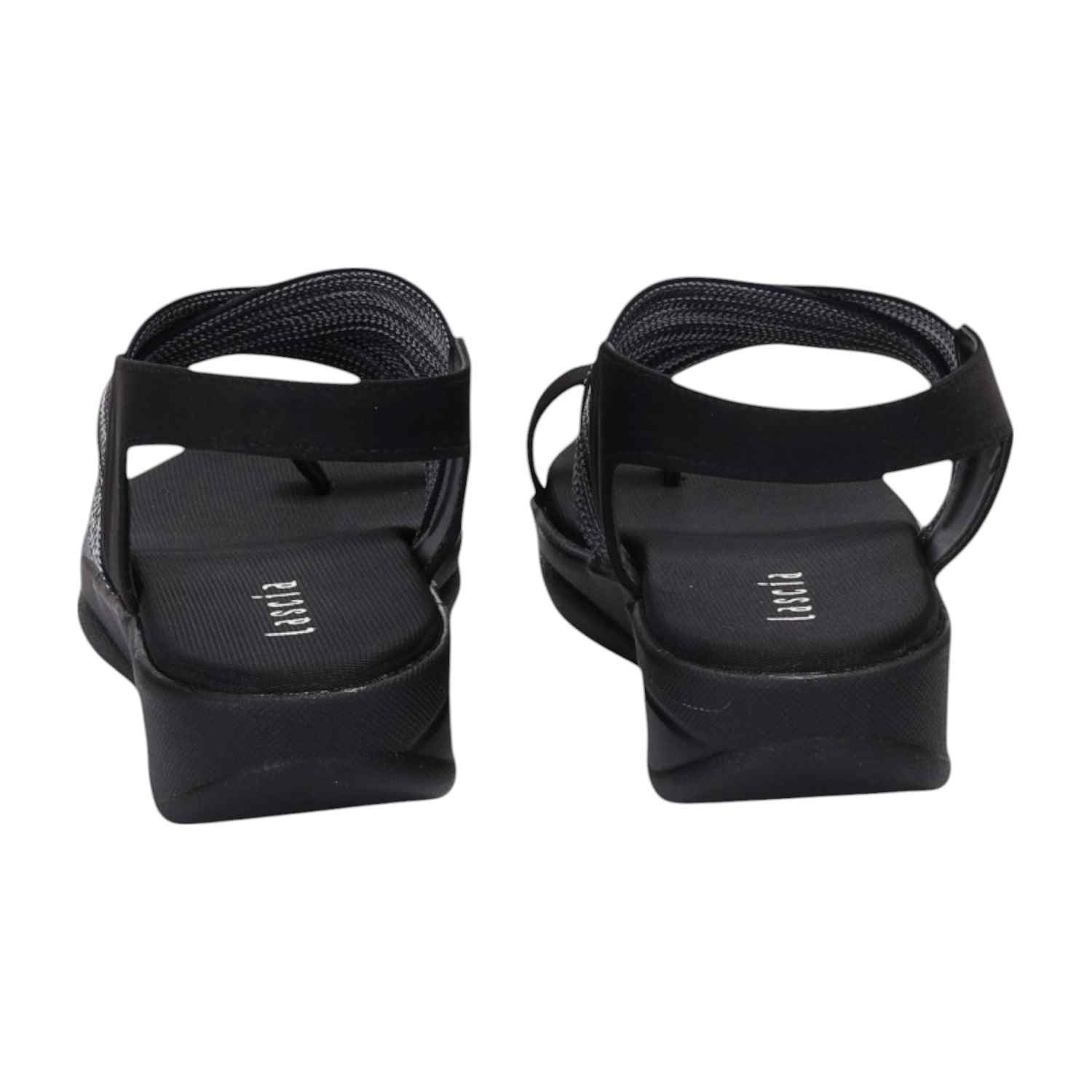Women Black Casual Flat Sandals