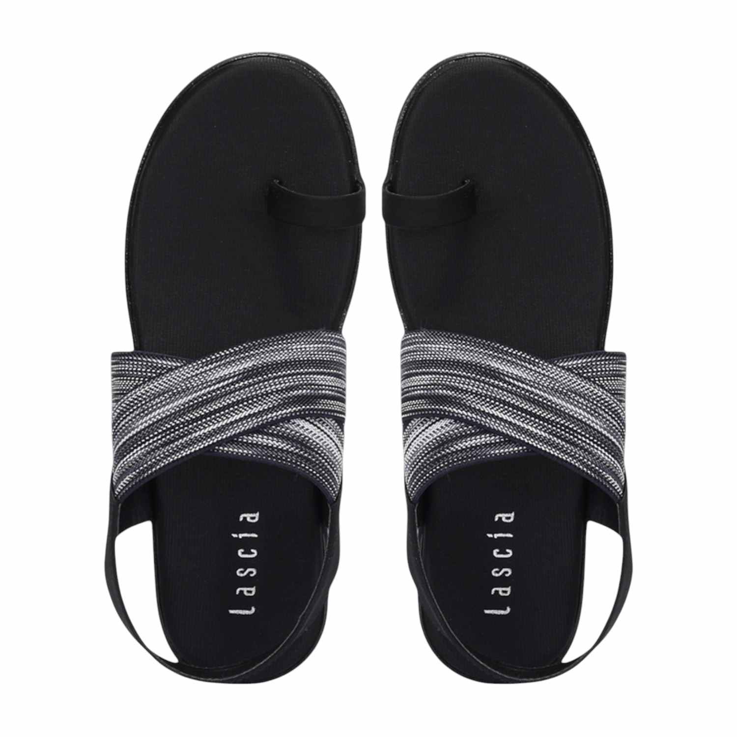 Women Black Casual Flat Sandals