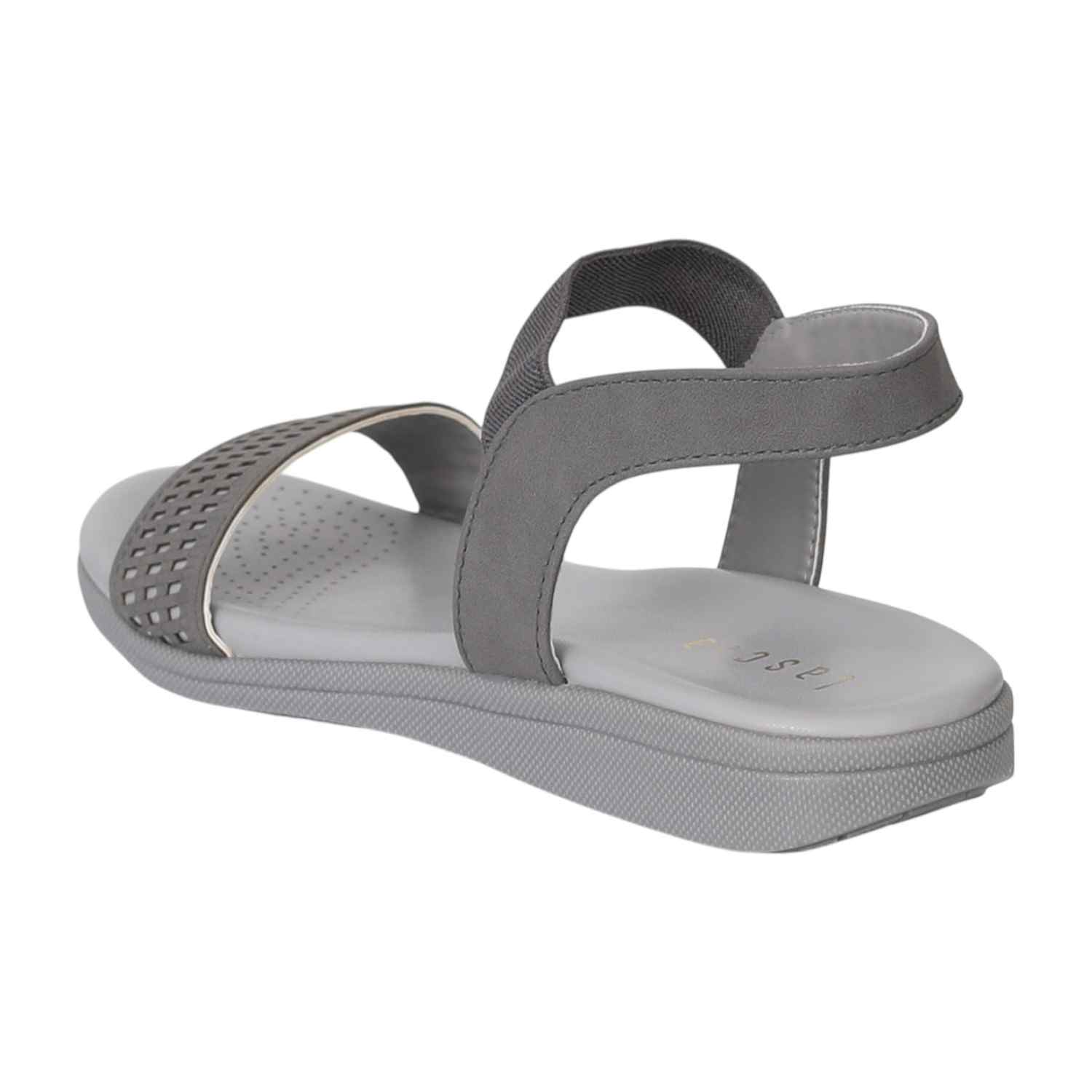 Women Sporty Grey Comfort Wedge Sandals