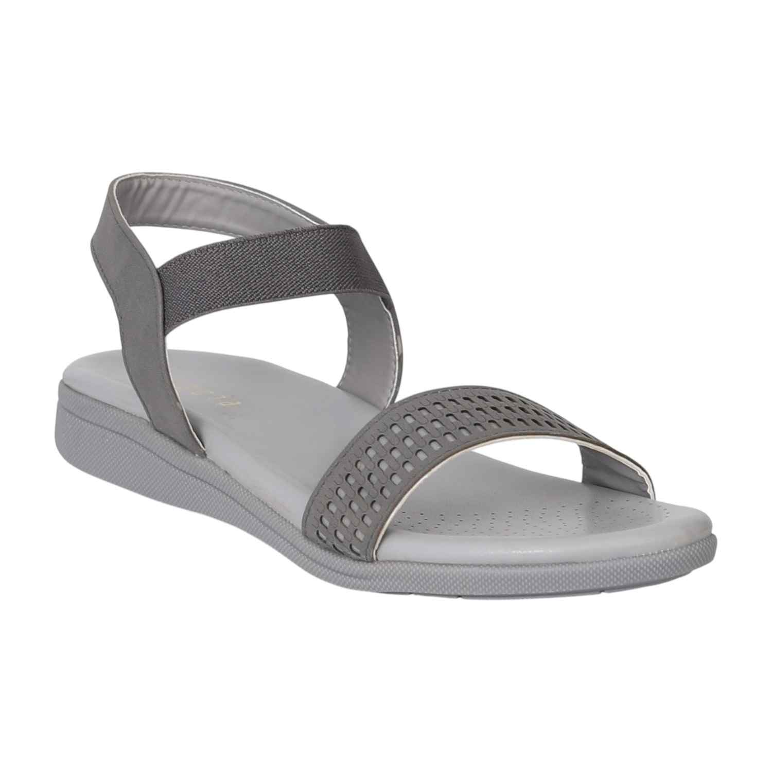 Women Sporty Grey Comfort Wedge Sandals