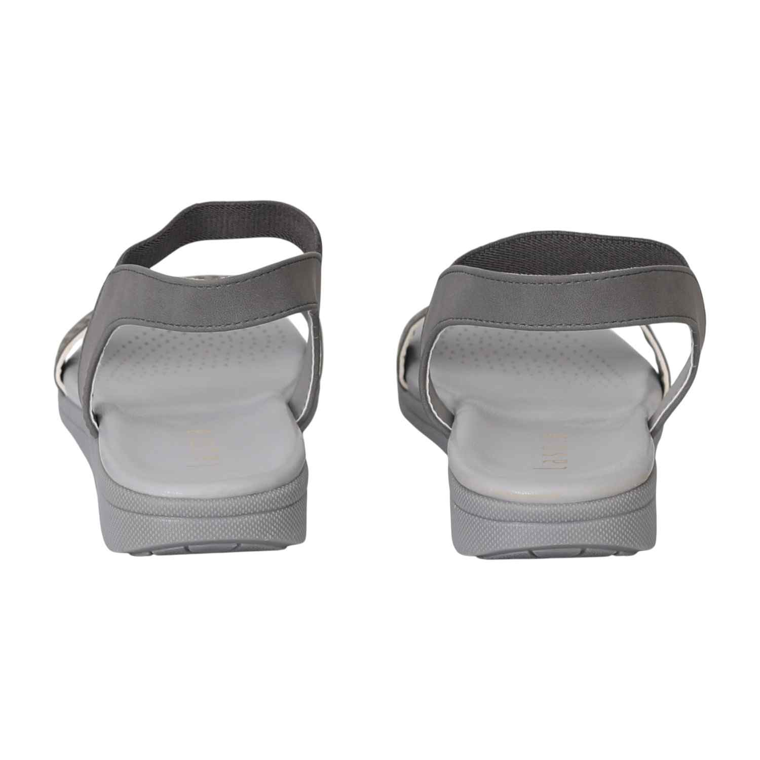 Women Sporty Grey Comfort Wedge Sandals