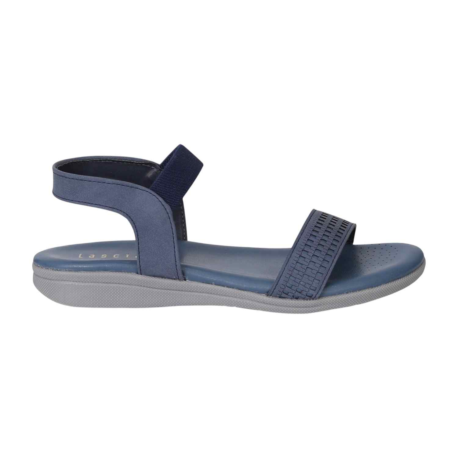 Women Navy Sporty Comfort Wedge Sandals
