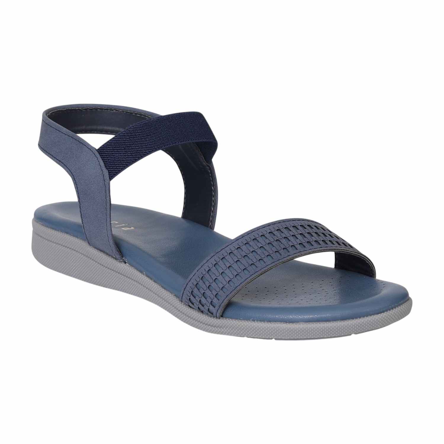Women Navy Sporty Comfort Wedge Sandals