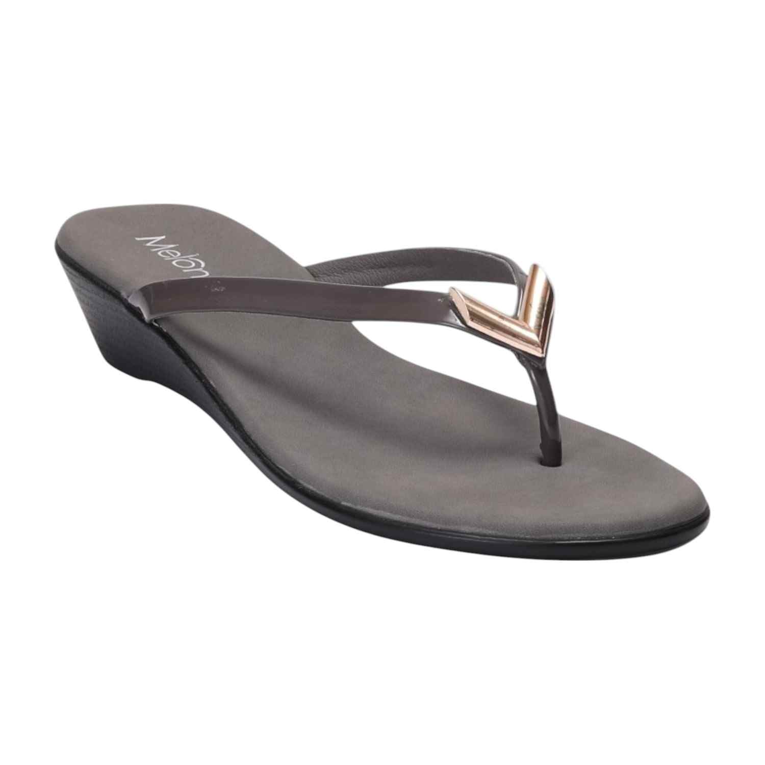 Women Grey Thong Casual Flat