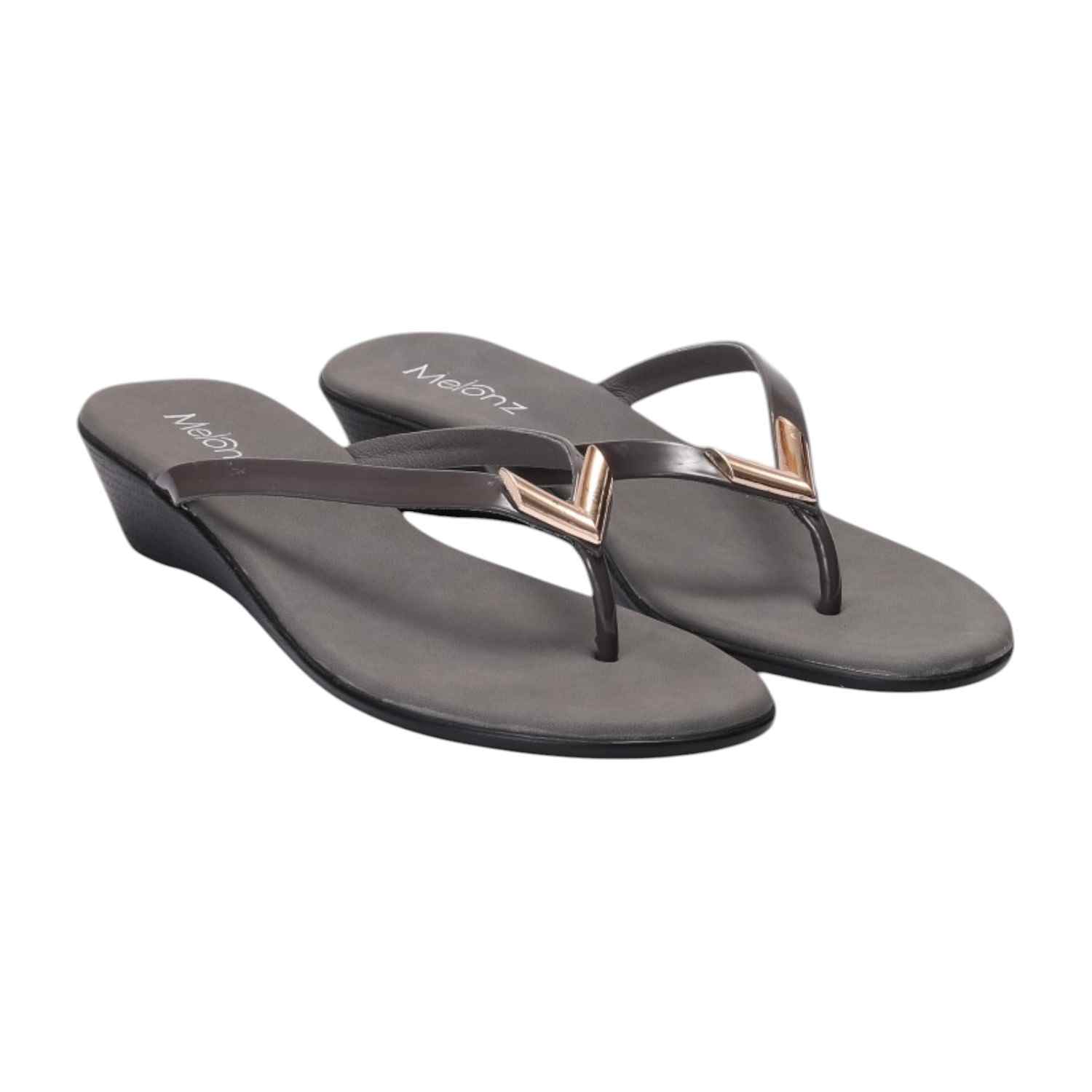 Women Grey Thong Casual Flat