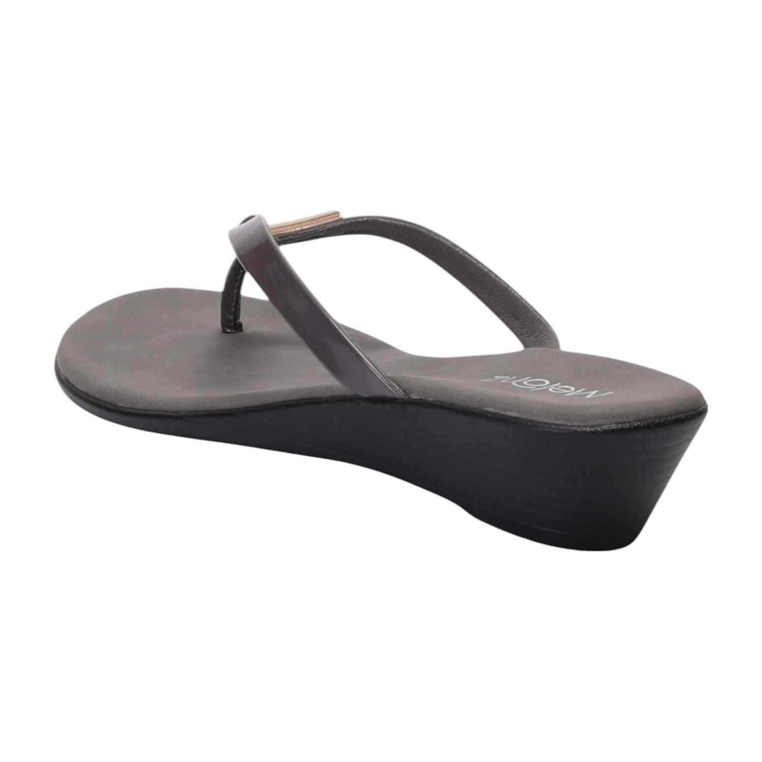Women Grey Thong Casual Flat