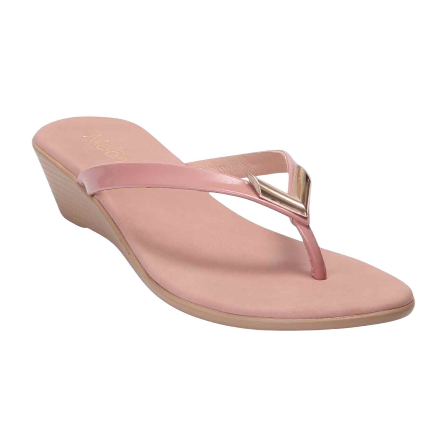 Women Peach Thong Casual Flat