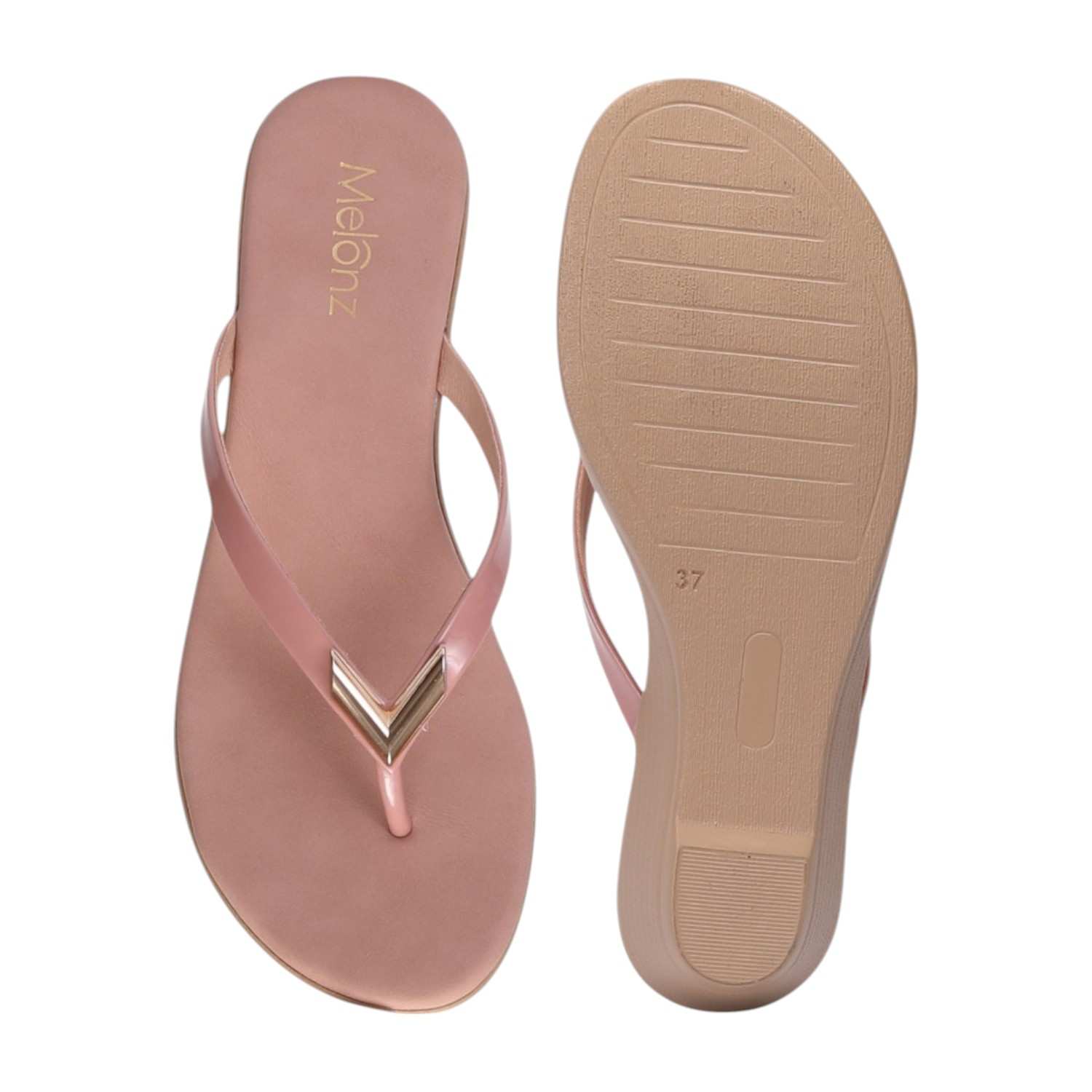 Women Peach Thong Casual Flat