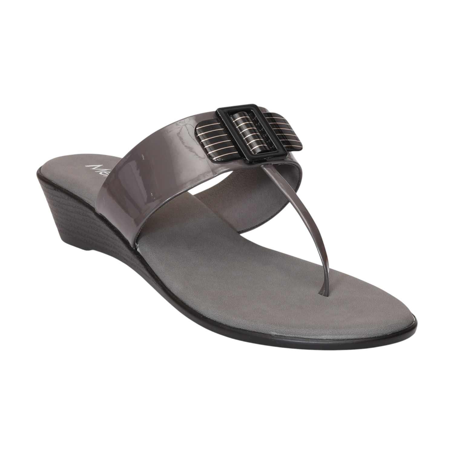 Women Grey Casual Flat Sandals