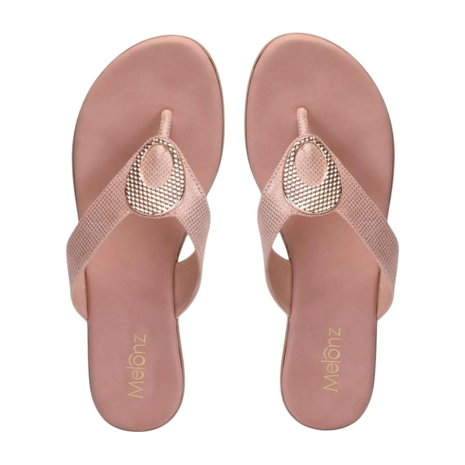 Women Peach Thong Casual Flat