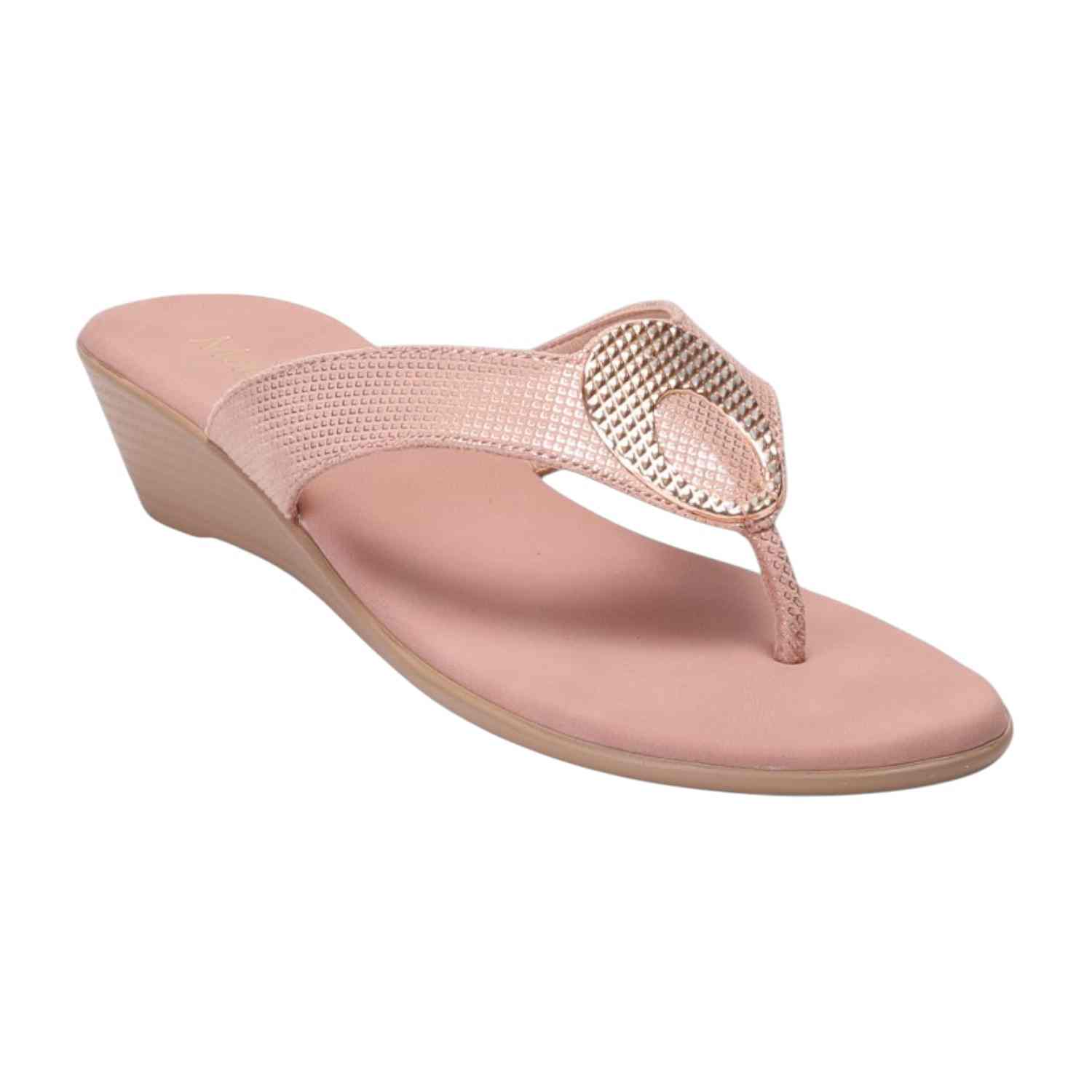 Women Peach Thong Casual Flat