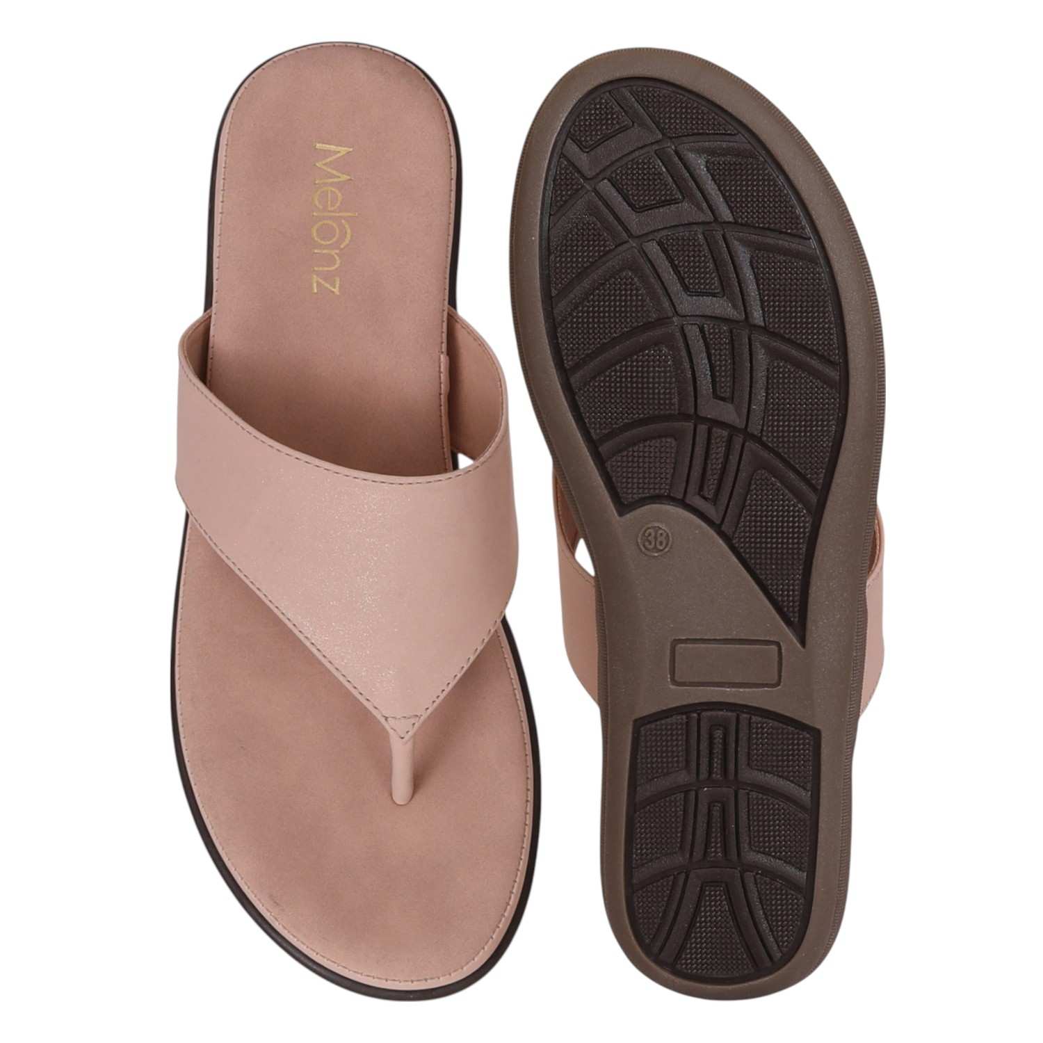 Women Blush Flat Thong Sandals