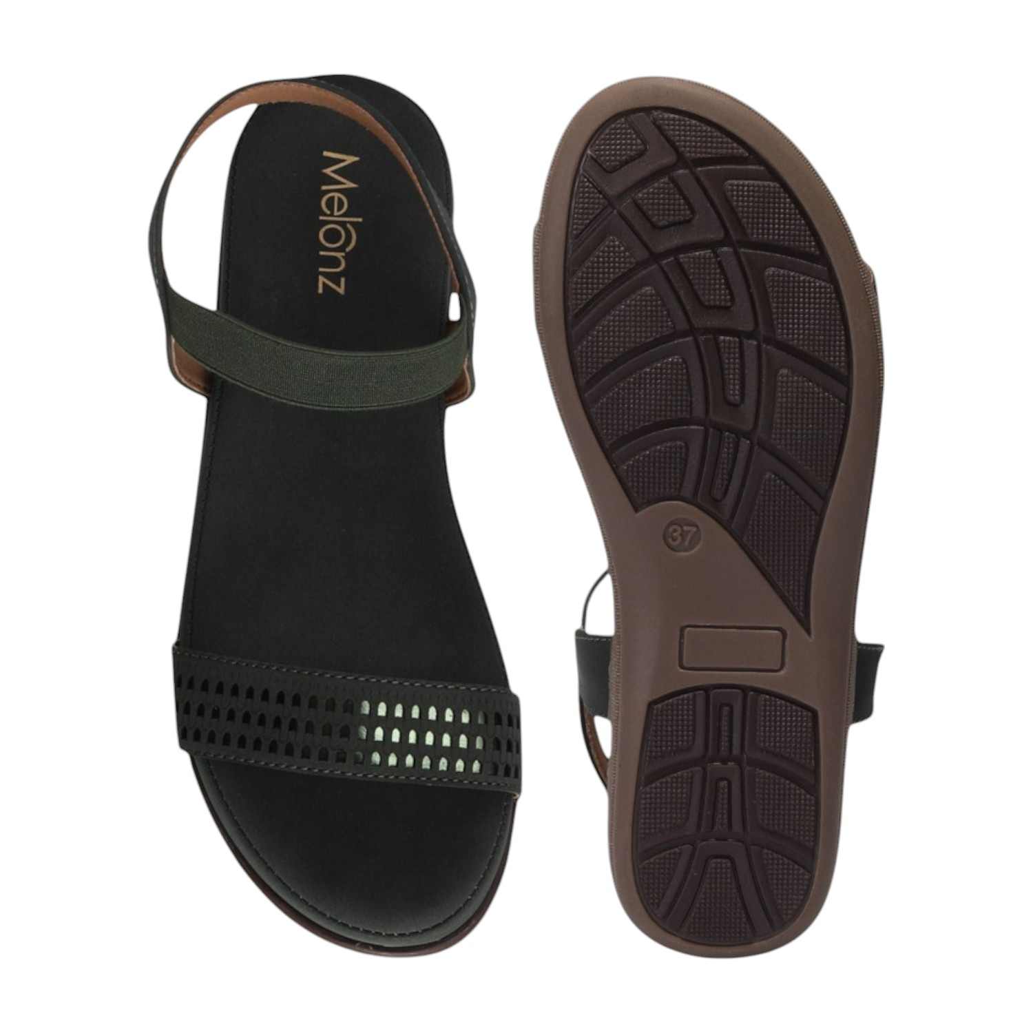 Women Green Sandals Casual Flat