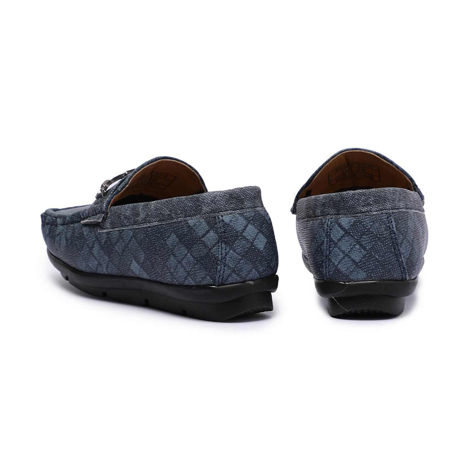 Blue Patterned Slip-Ons For Boys