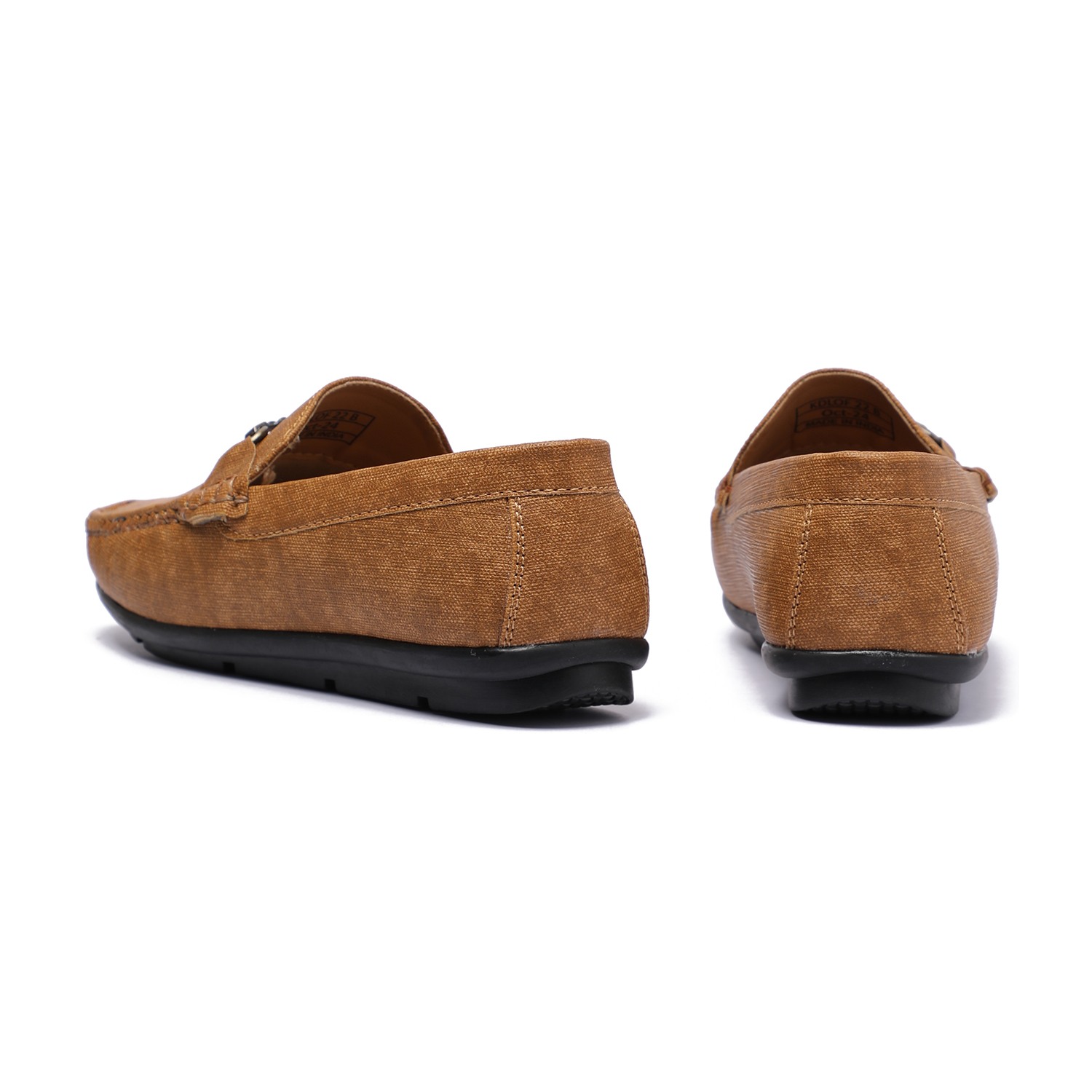 Tan Coloured Slip-ons with Metal Detailing For Boys