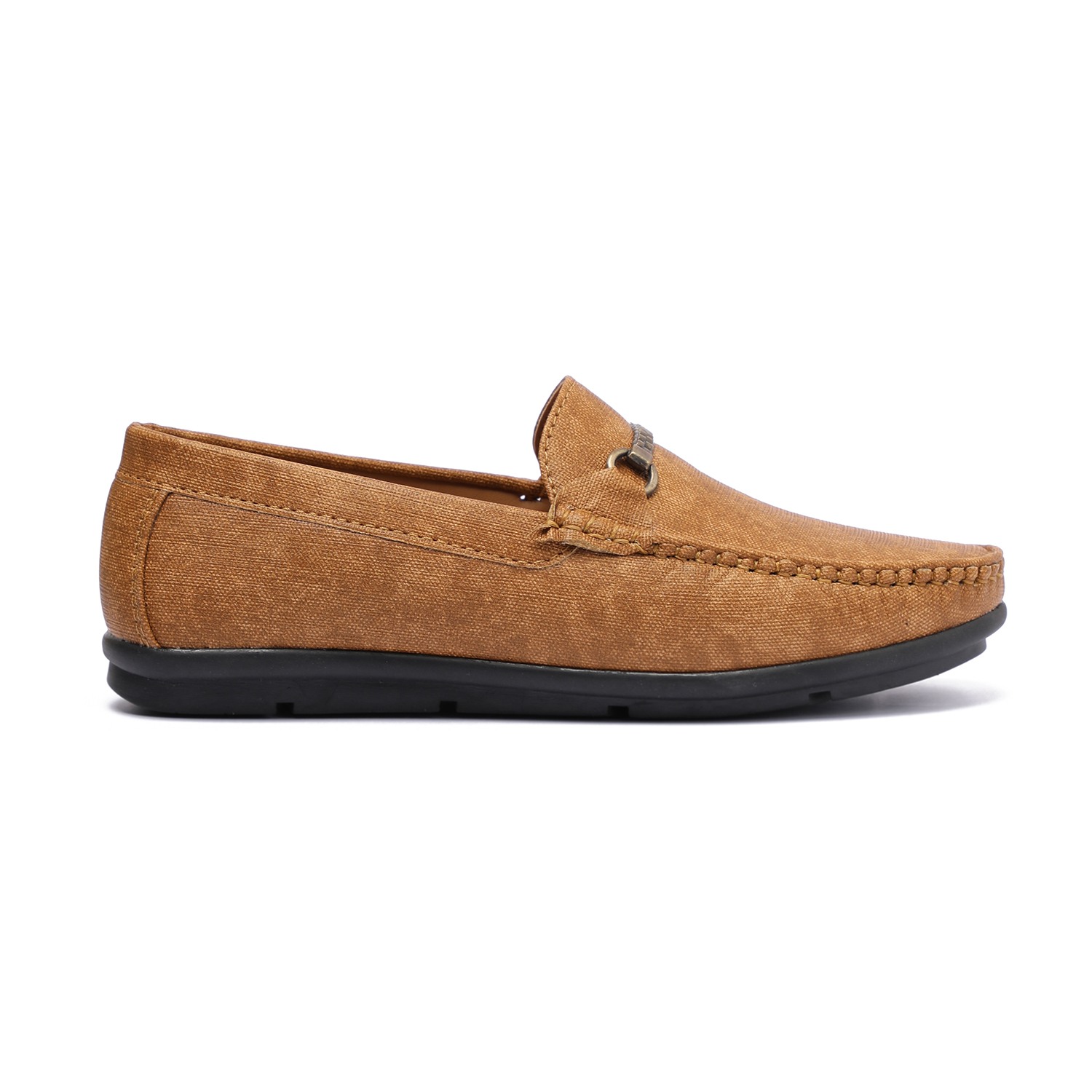 Tan Coloured Slip-ons with Metal Detailing For Boys
