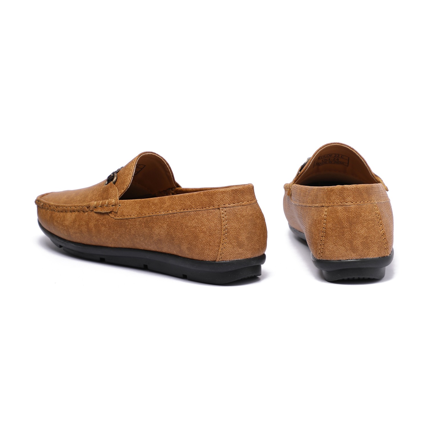 Tan Coloured Slip-ons with Metal Detailing For Boys
