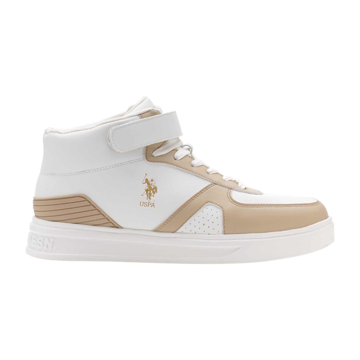 Men Velino Beige Mid Top Sneakers