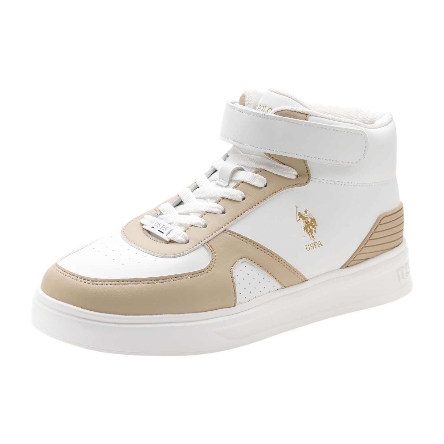 Men Velino Beige Mid Top Sneakers