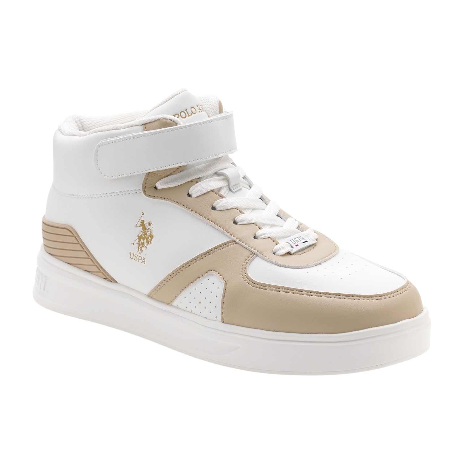 Men Velino Beige Mid Top Sneakers