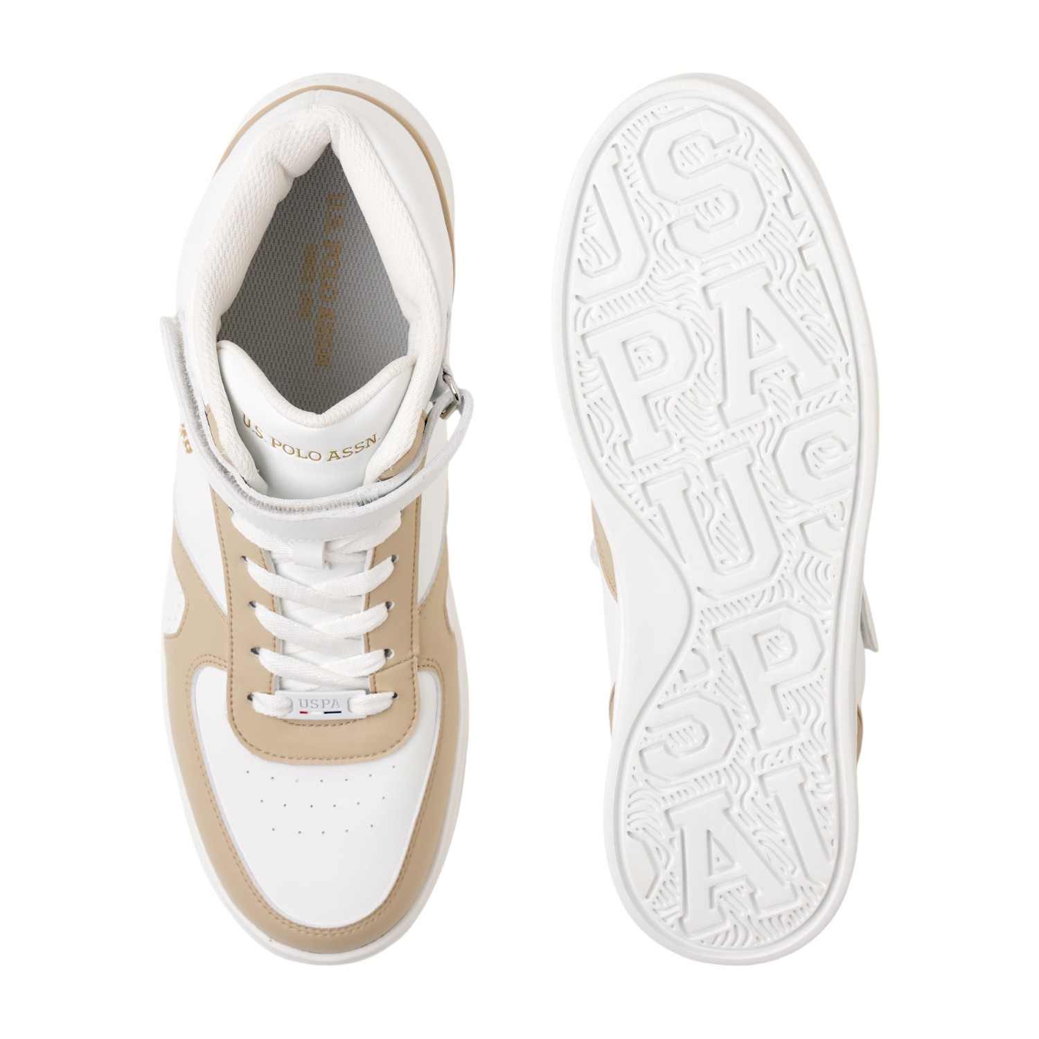 Men Velino Beige Mid Top Sneakers