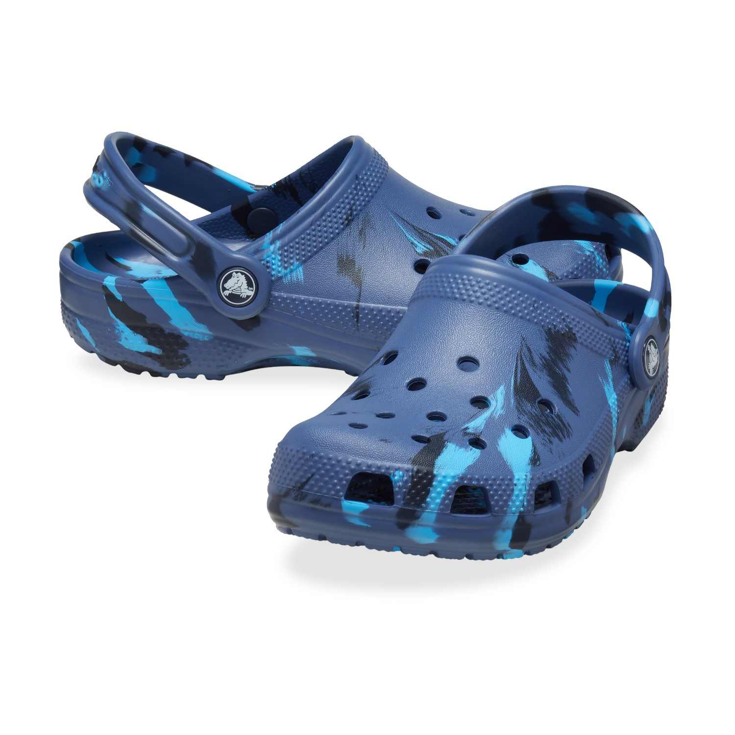 Classic Marbled Unisex Navy Multi Clogs