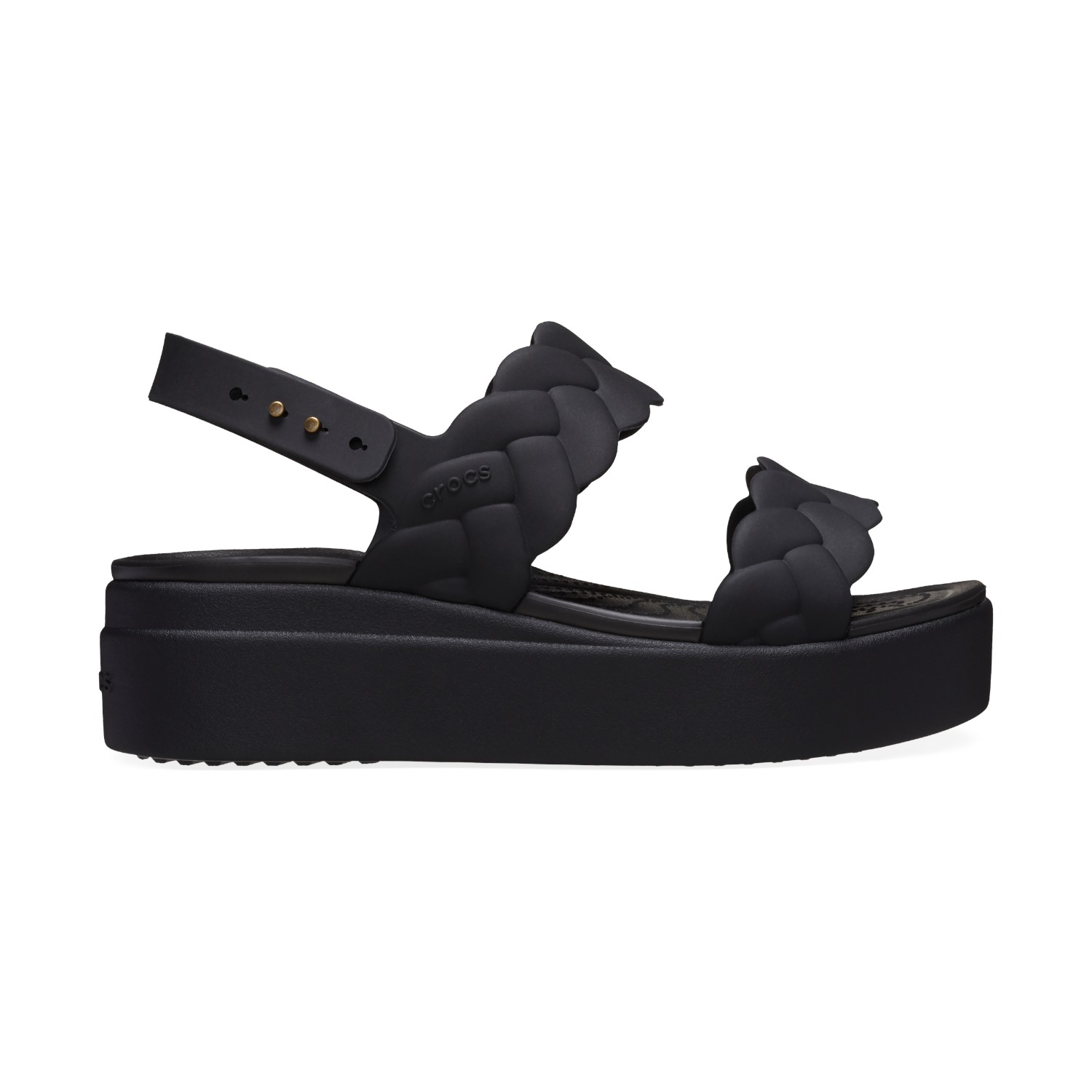 Brooklyn Woven Upper Low Black-Black Women Wedge