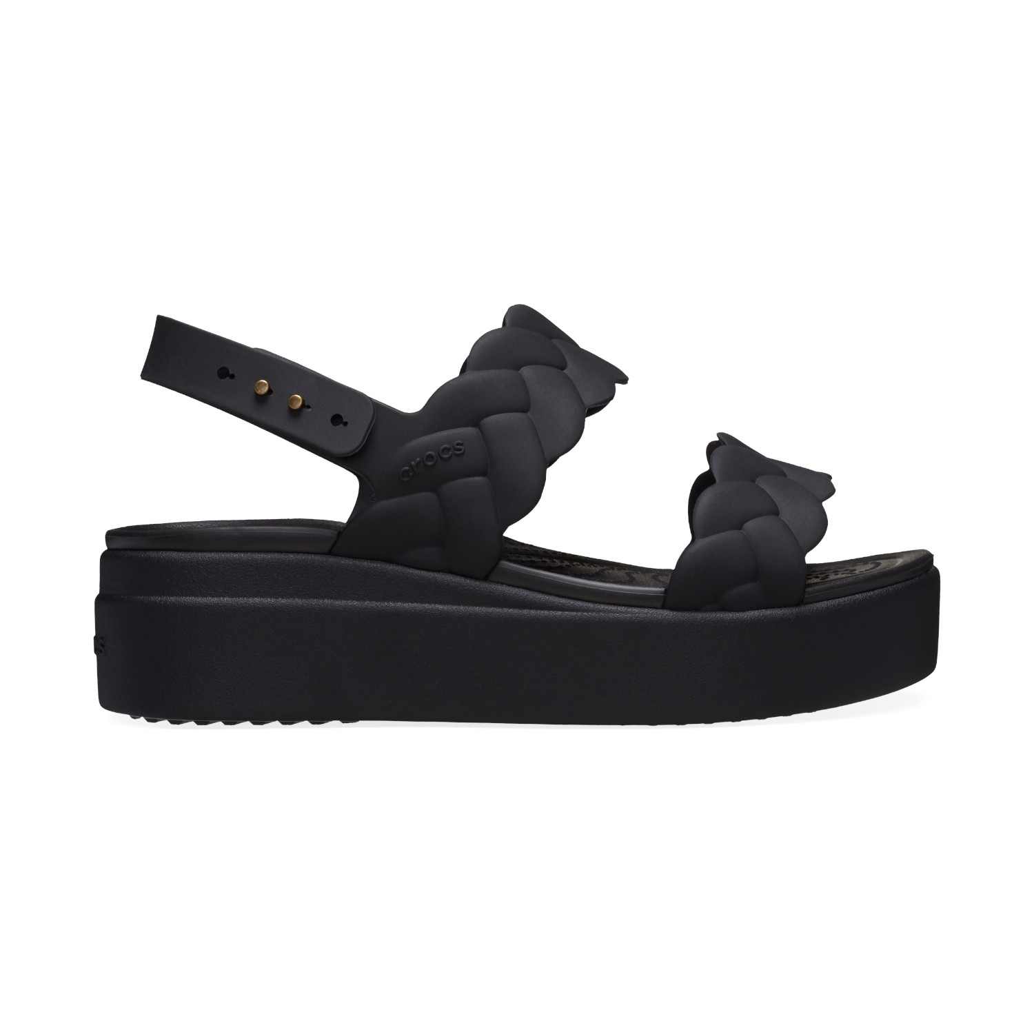 Brooklyn Woven Upper Low Black-Black Women Wedge