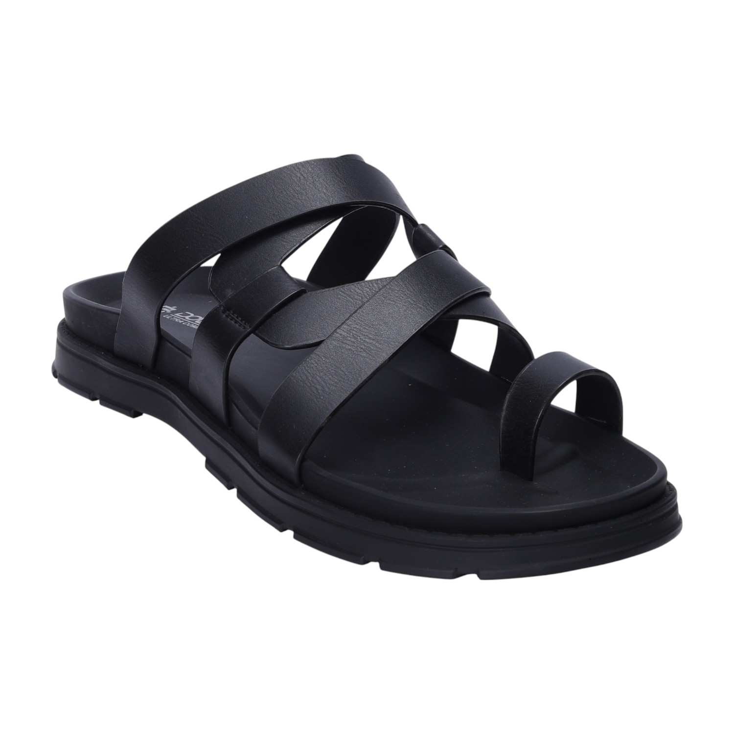 Men Black Comfort Chappals