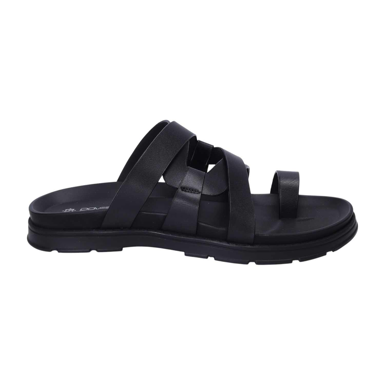 Men Black Comfort Chappals