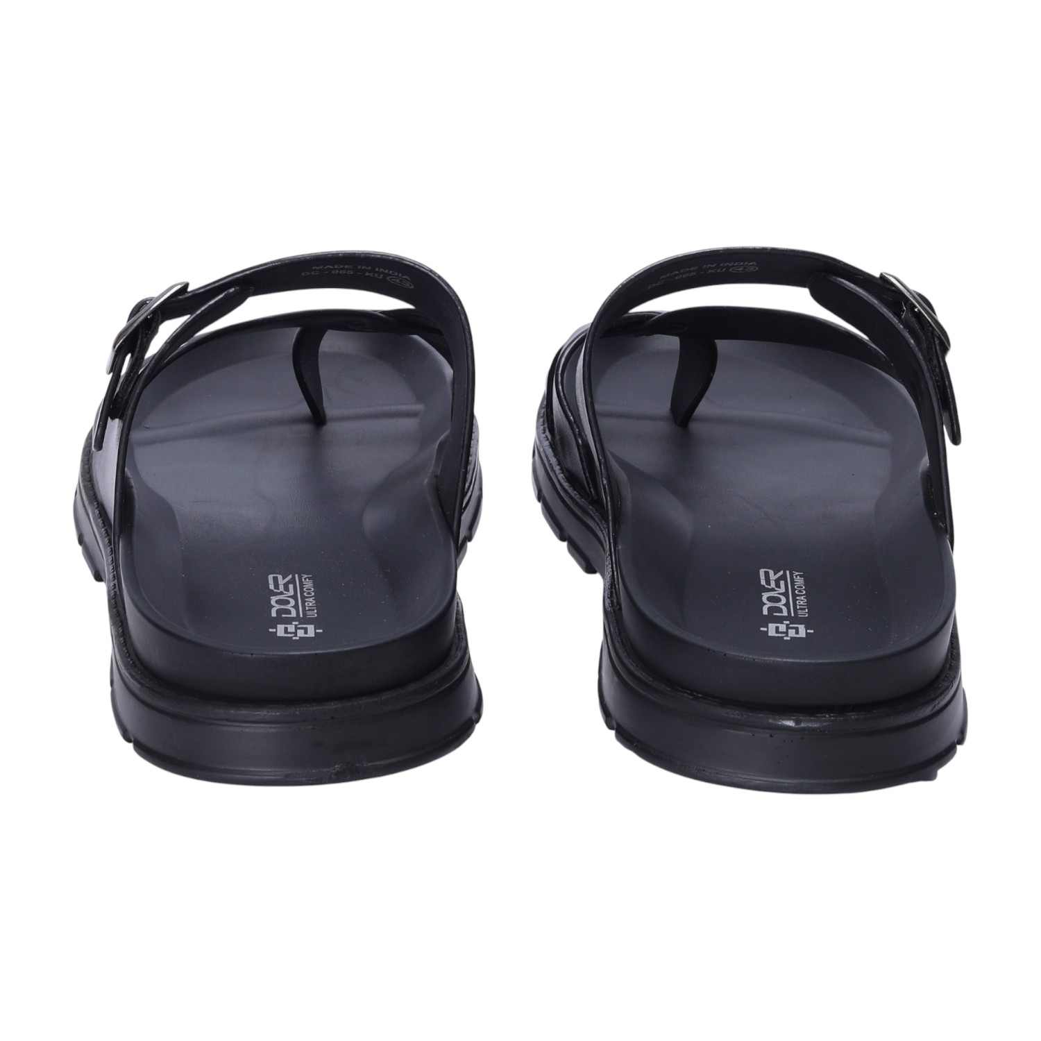 Men Black Comfort Chappals