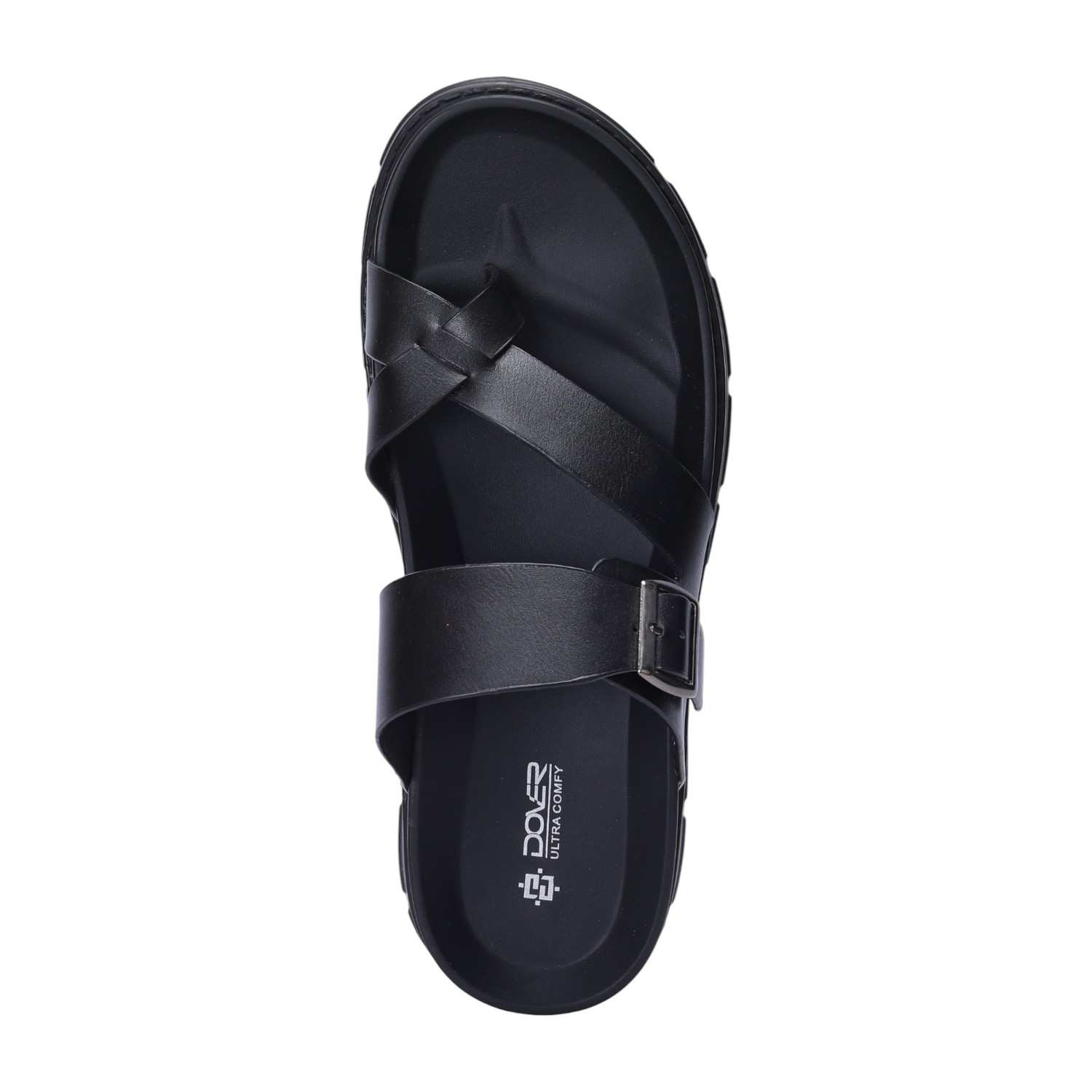 Men Black Comfort Chappals