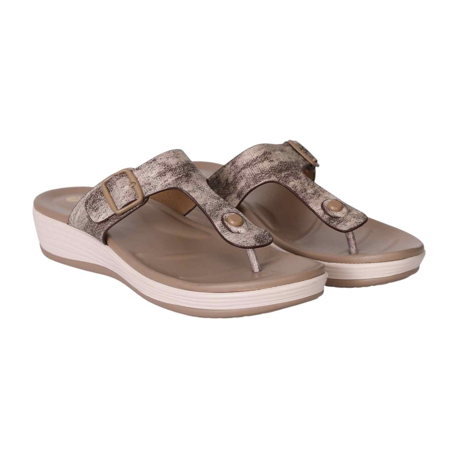 Taupe Comfort Wave Sandals for Women