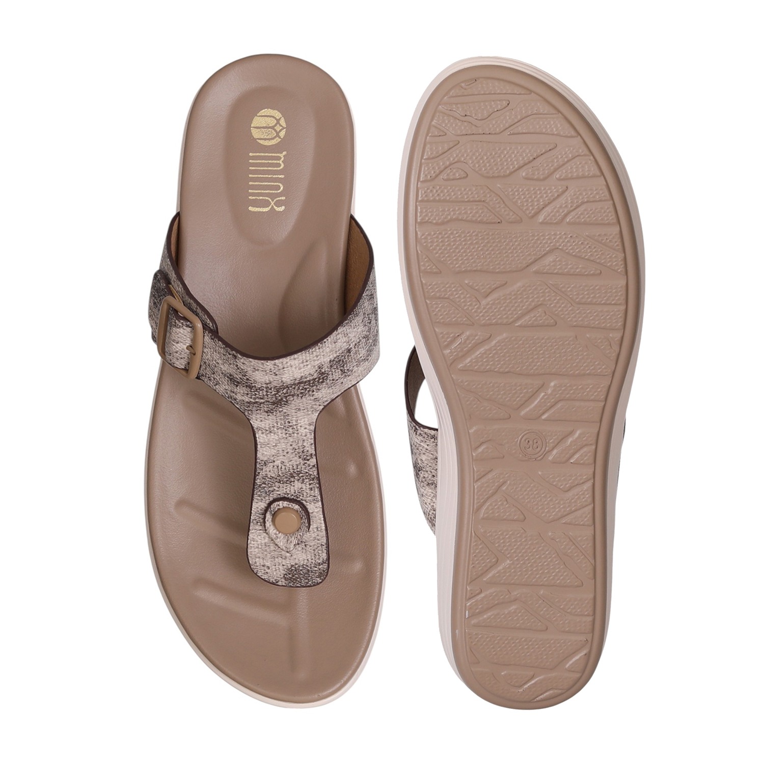 Taupe Comfort Wave Sandals for Women