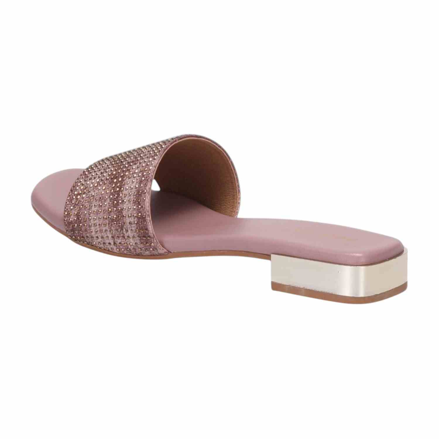 Women Peach Glitz Comfort Slides