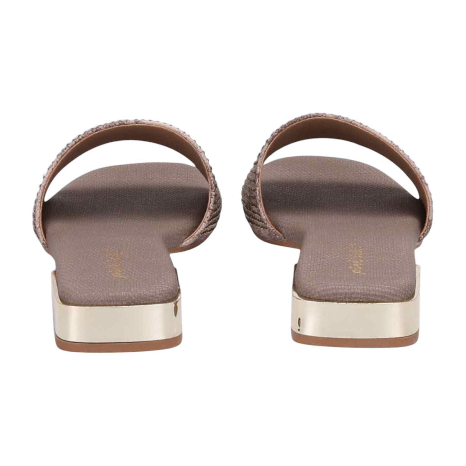 Women Beige Glitz Comfort Slides