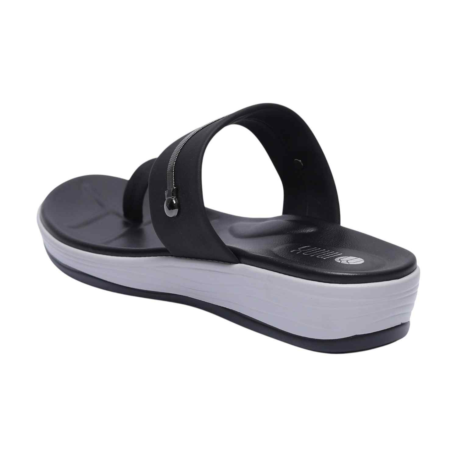 Women Black Toe-Ring Sandals