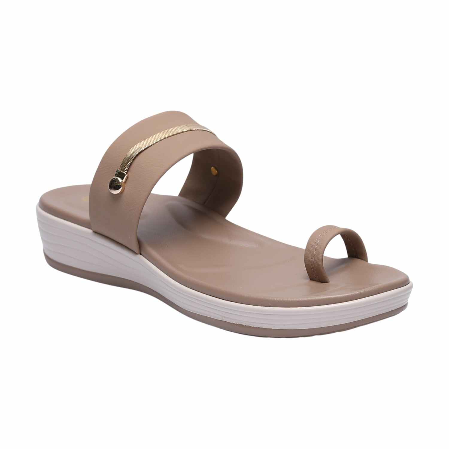 Women Beige Toe-Ring Sandals