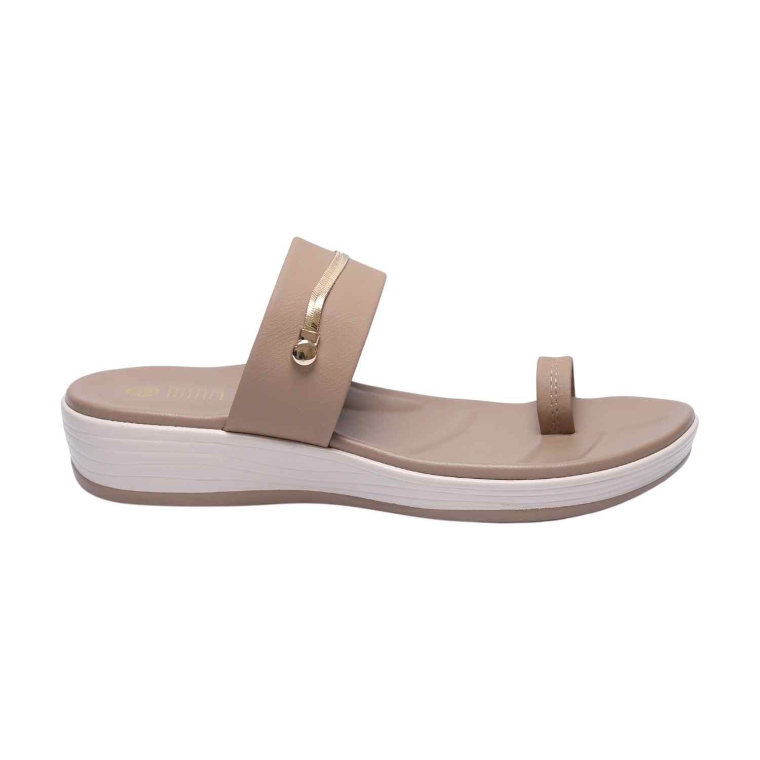 Women Beige Toe-Ring Sandals