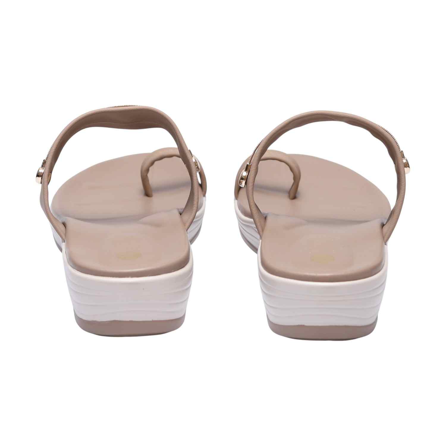 Women Beige Toe-Ring Sandals