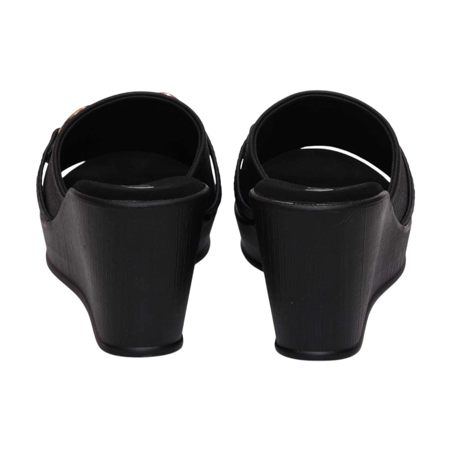 The Glamorous Black Wedge Mule for Women