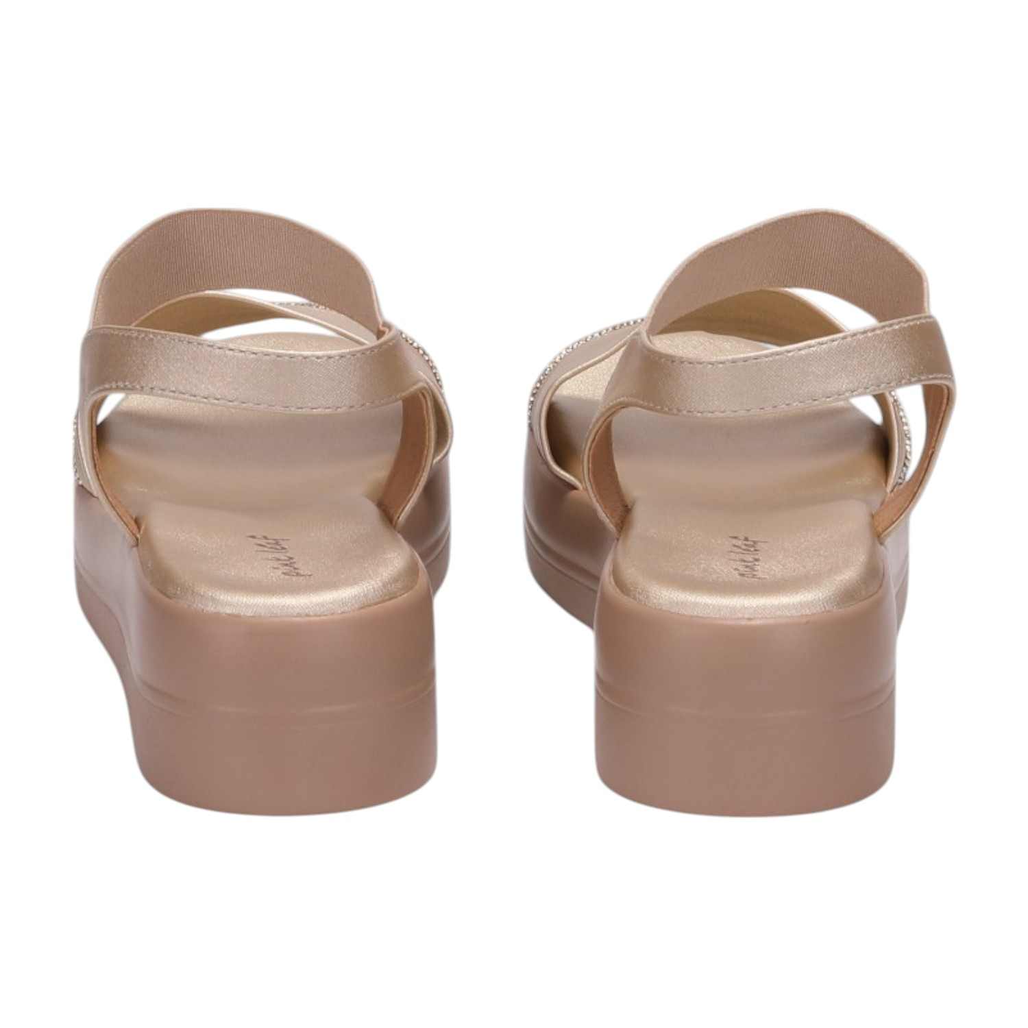 Women GlowCurve Gold Wedge Sandals